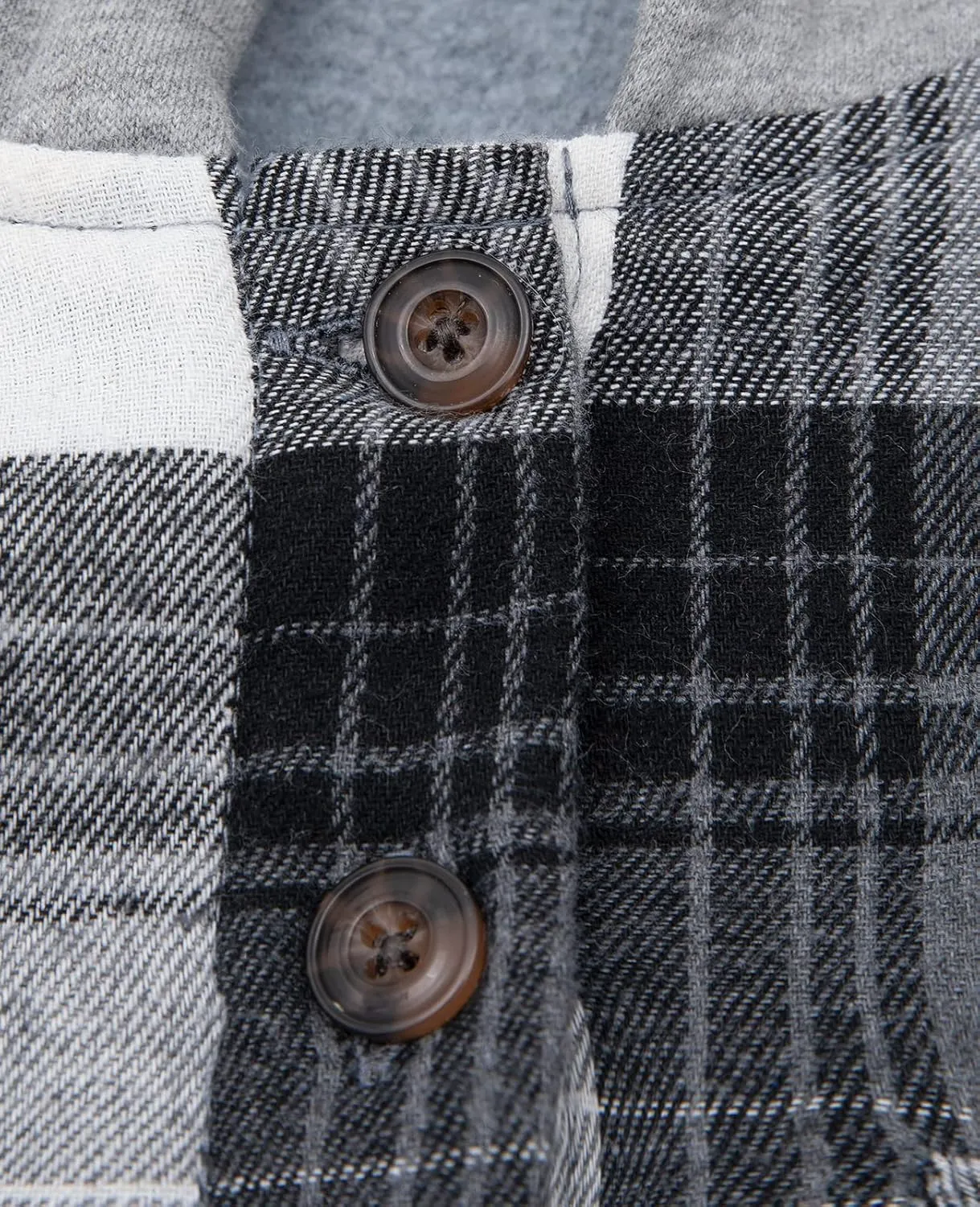 Womens Fleece Hooded Flannel Shirts Plaid Button Down Flannel Shirt Hoodie Jacket with Pockets