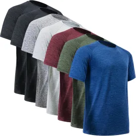 Workout Shirts for Men Short Sleeve Quick Dry Athletic Gym Active T Shirt Moisture Wicking